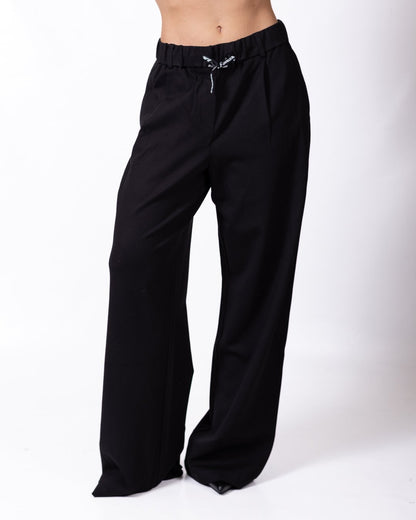Pantalone Karl Lagerfeld Jeans a palazzo con logo