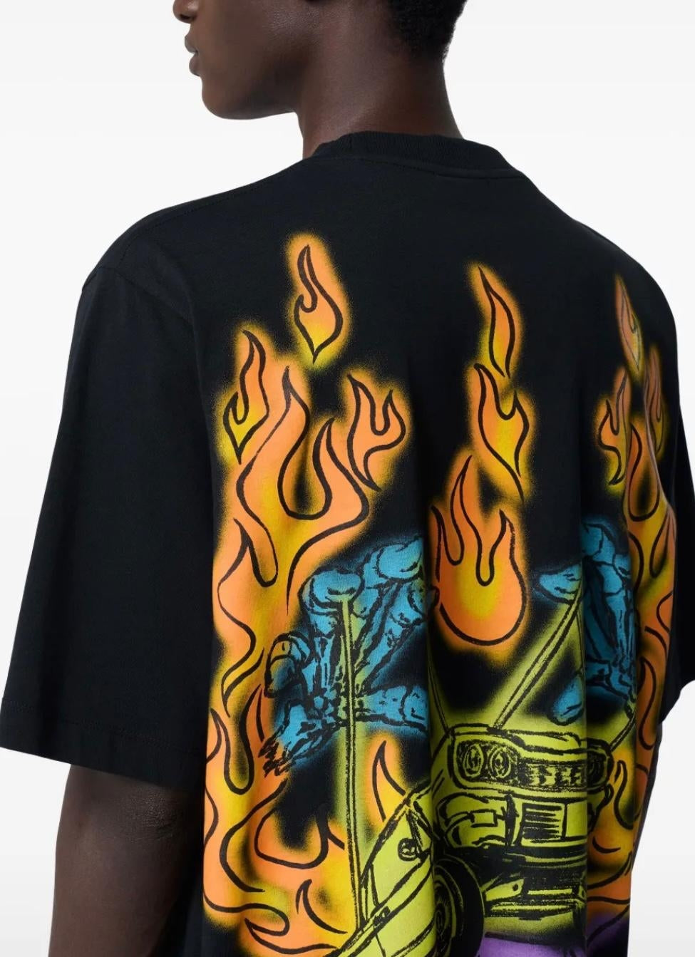 T-Shirt Marcelo Burlon "County Flame Black" uomo