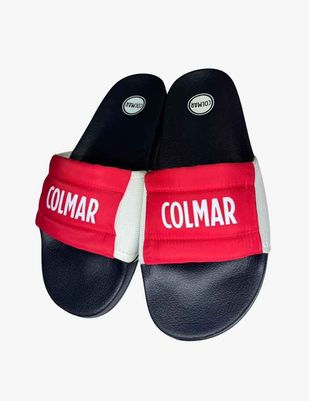 Ciabatte Colmar Slipper Iconic bianca con fascia logata Specchio Boutique