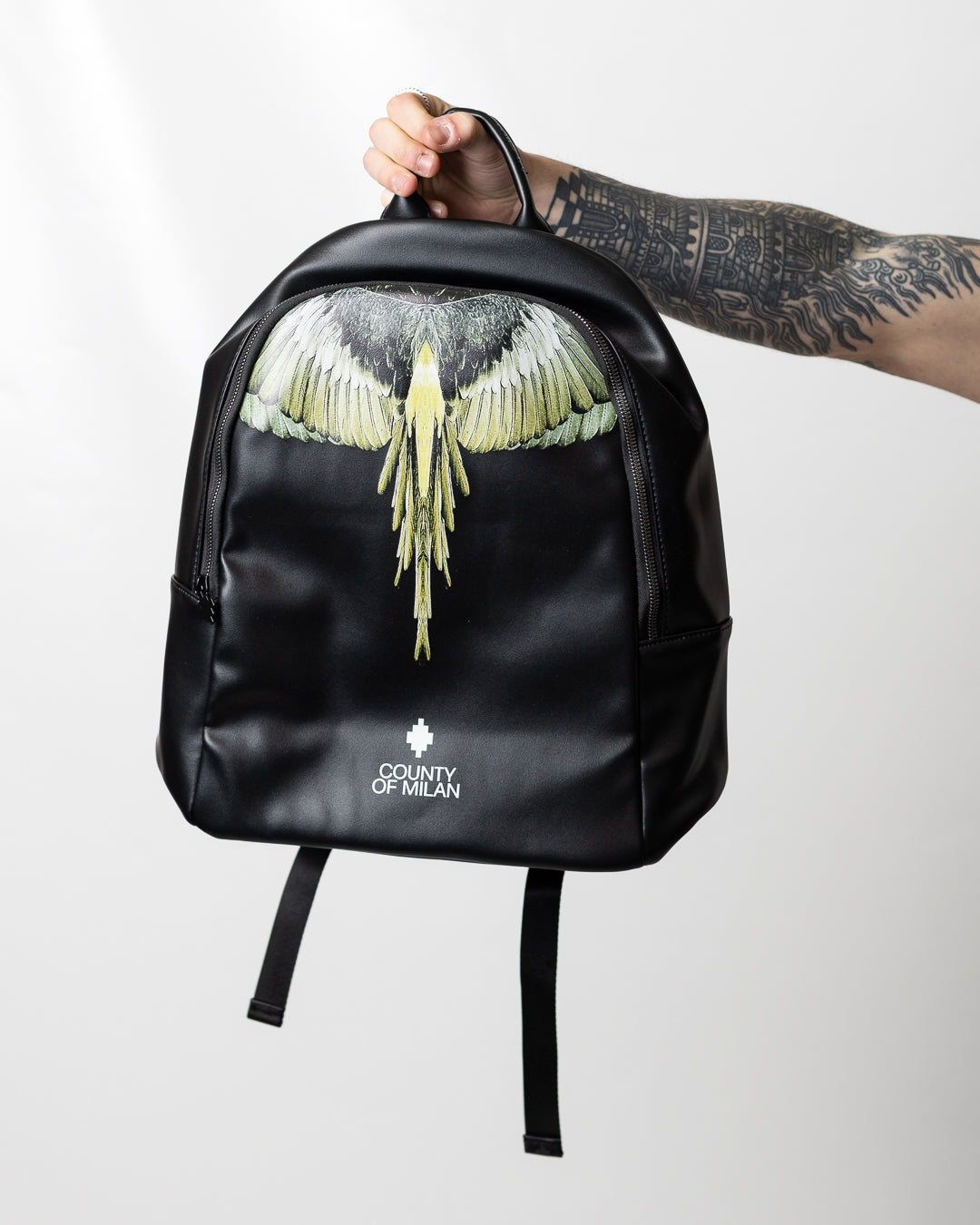Zaino Marcelo Burlon in ecopelle "Icon Wings Yellow"