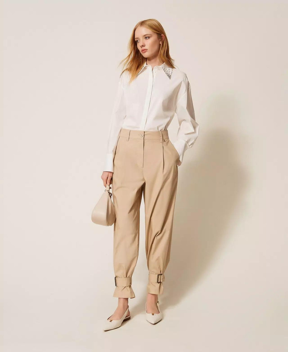 Pantalone Twinset Actitude in popeline donna
