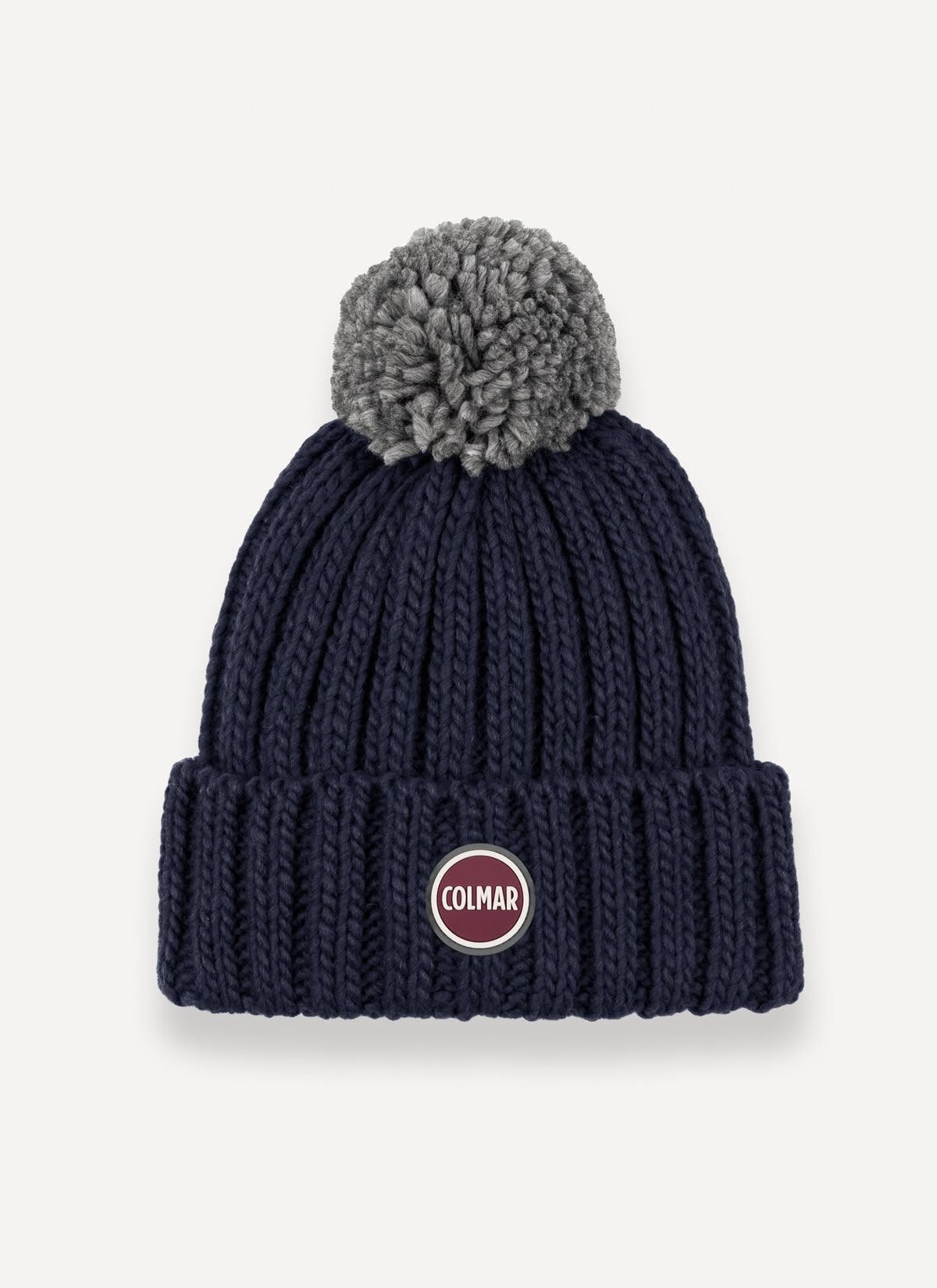 Cappello Colmar in costina con pompon