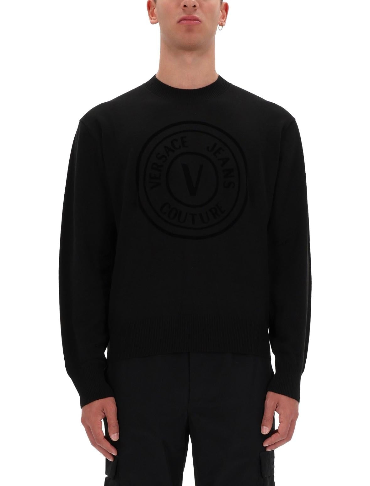 Maglia Versace Jeans Couture girocollo "V Emblem" uomo