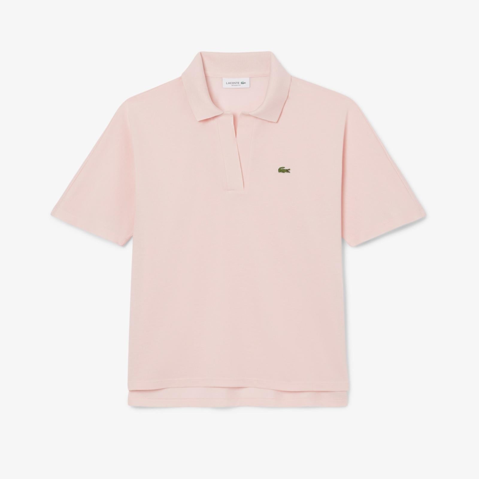 Polo Lacoste in fluido pique donna