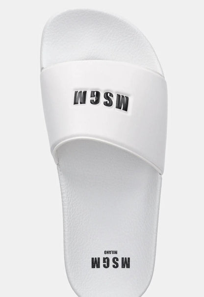 Ciabatte MSGM logate in gomma uomo