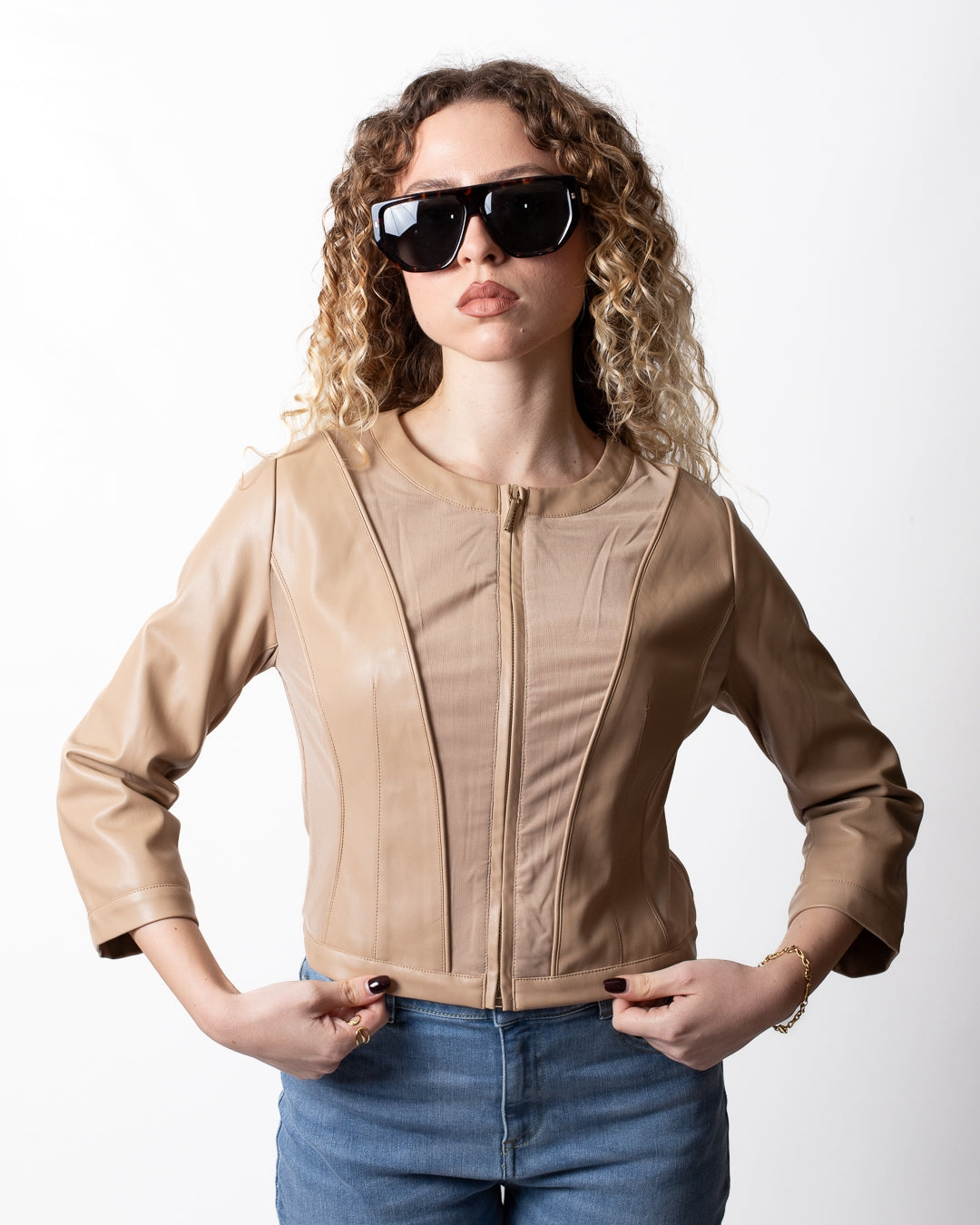 Giacca Nenette in ecopelle donna