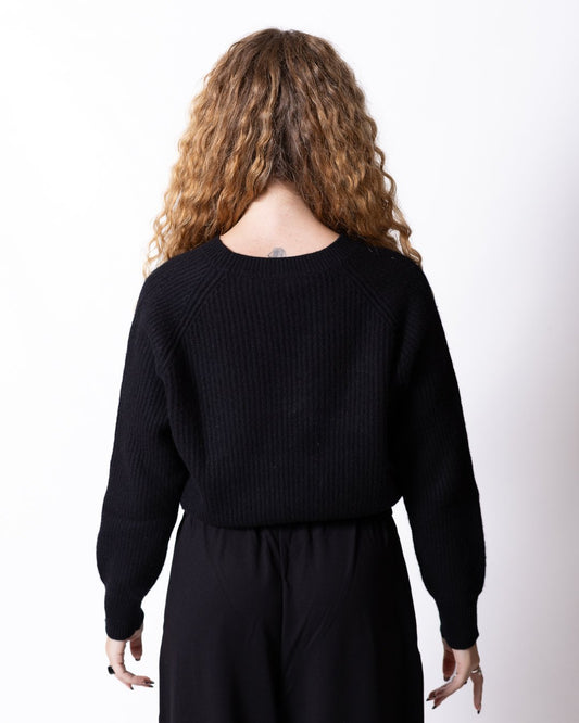Cardigan Nenette in lana e cashmere con pietre decorative