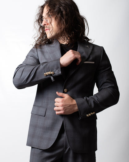 Abito Daniele Alessandrini con giacca monopetto in lana uomo