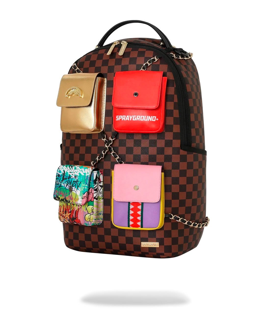 Zaino Sprayground marrone HANGING POCKETS MIX UP BACKPACK