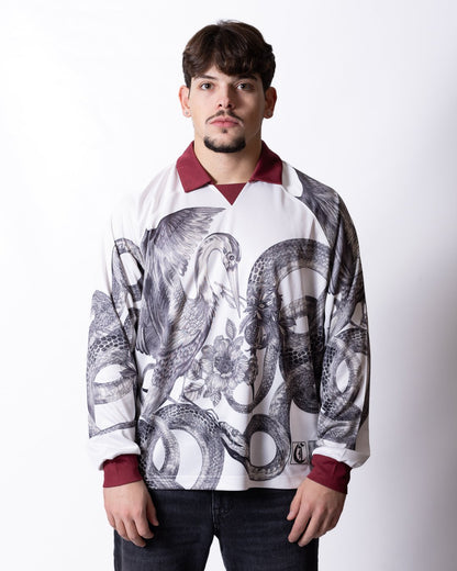 Long Sleeve Just Cavalli con maxi grafica e patch logo