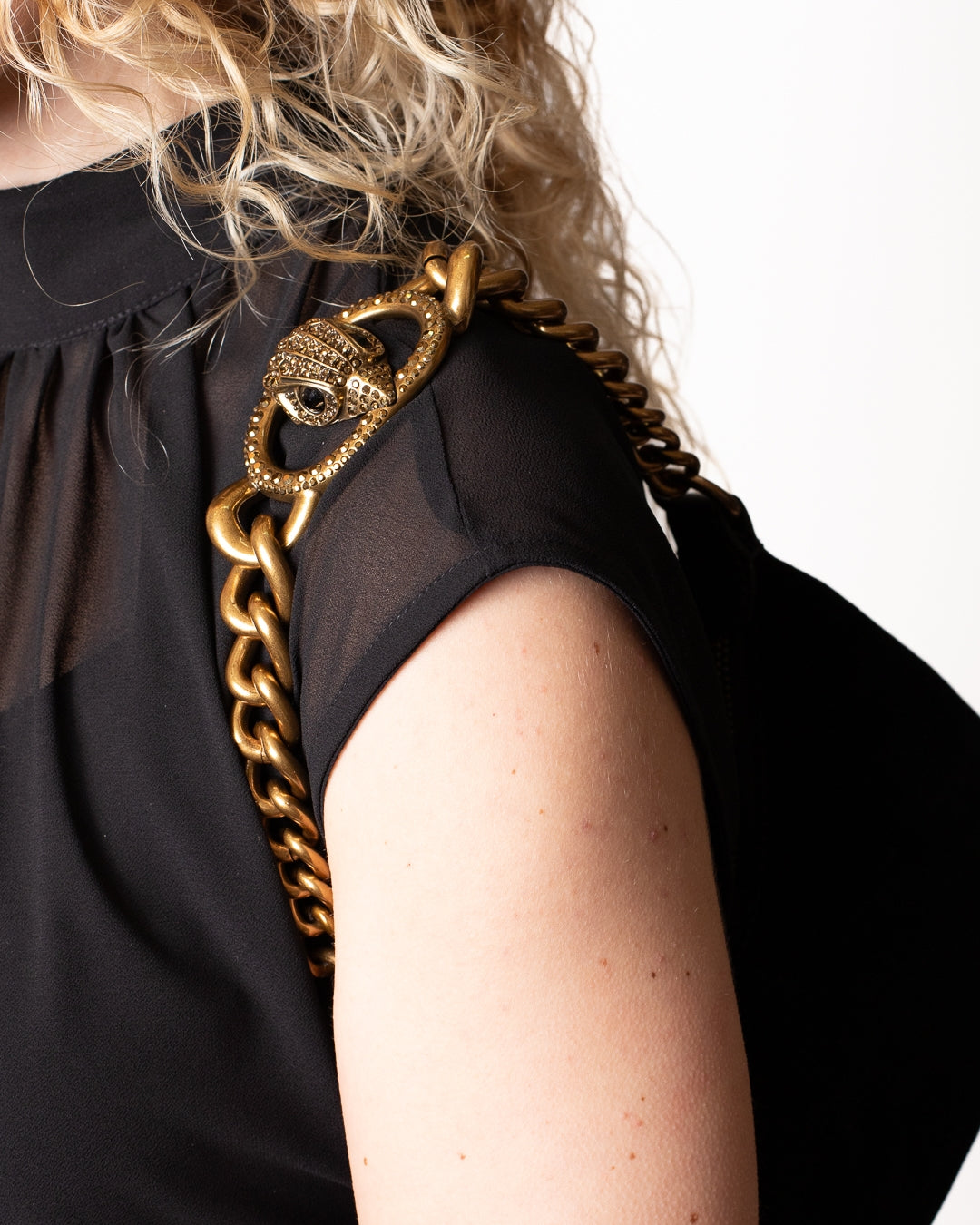 Borsa Kurt Geiger in suede "Chelsea chain" donna