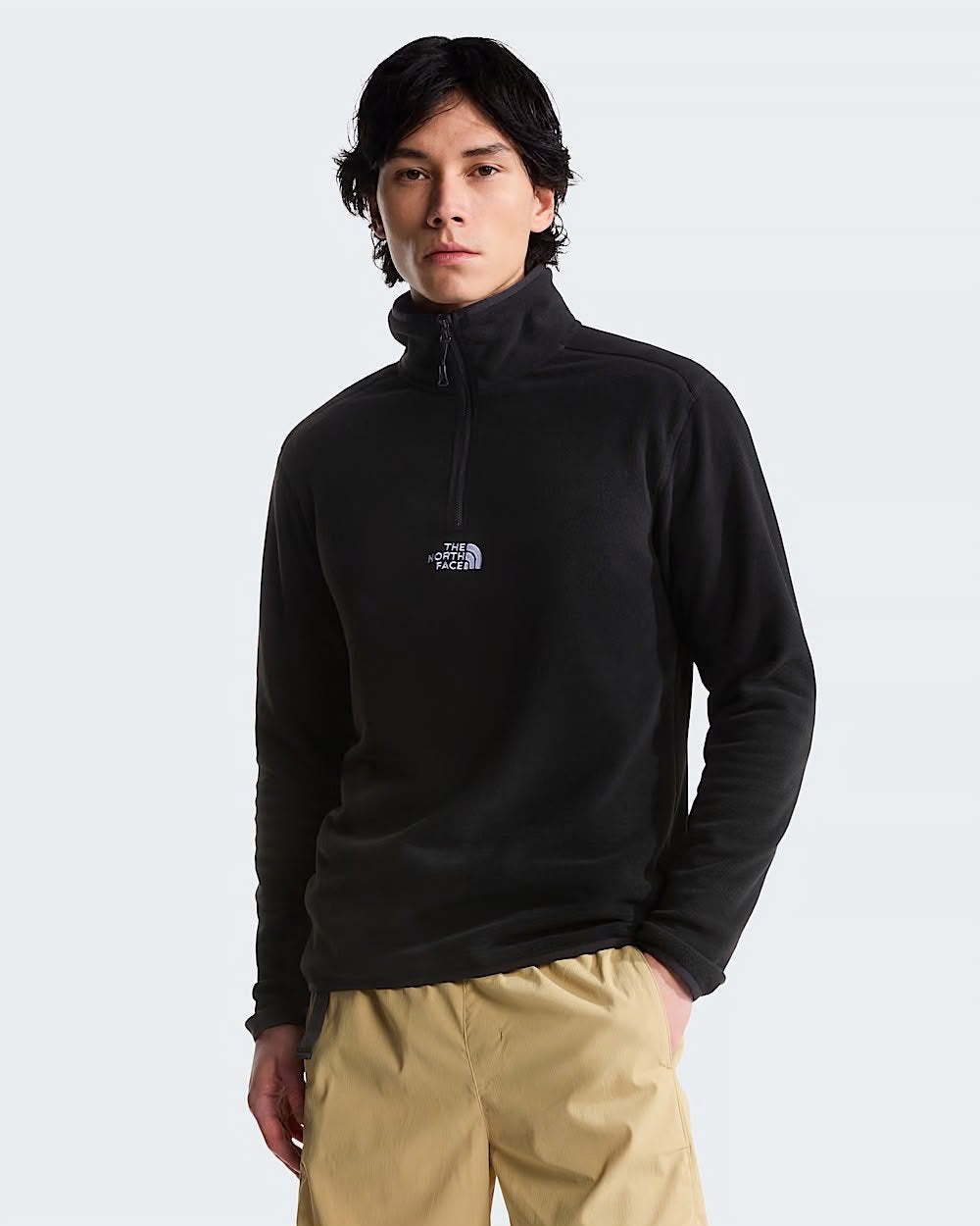 Felpa The North Face con logo ricamato e mezza zip