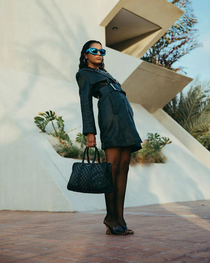 Borsa Sprayground nero midnight chateau pyramid mini duffle