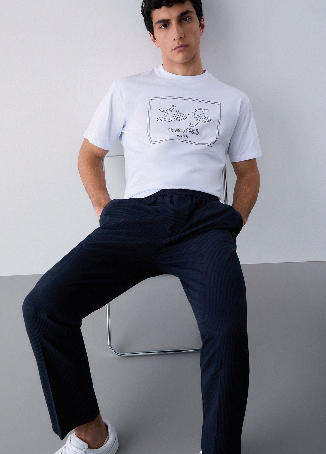 Pantalone Liu Jo morbido in costina uomo