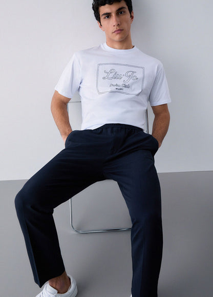 Pantalone Liu Jo morbido in costina uomo