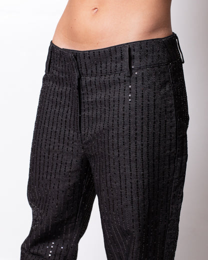 Pantalone Richmond X a zampa con paillettes all-over donna