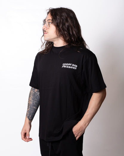 T-Shirt Comme des Fuckdown con logo gothic uomo