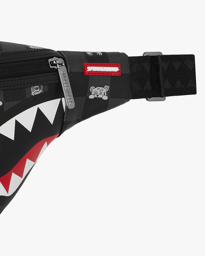Marsupio Sprayground nero GRAY PEEKING CHARACTER CHECK SAVVY CROSSBODY