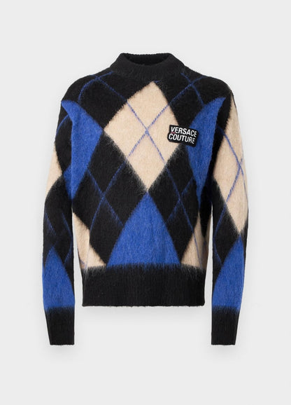 Maglia Versace Jeans Couture girocollo "Argyle" uomo