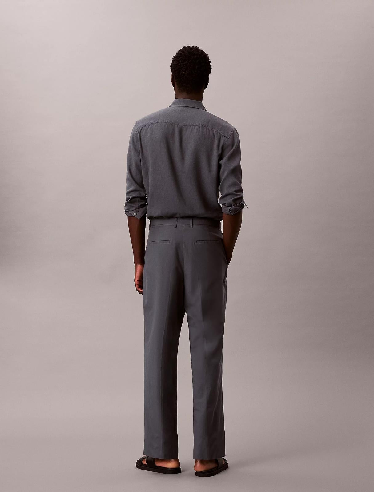 Pantalone Calvin Klein straight con cintura uomo
