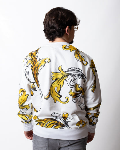 Felpa Versace Jeans Couture girocollo "Barocco Outline" uomo