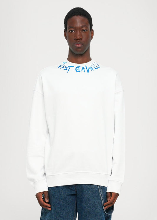 Felpa Just Cavalli girocollo "Loose Logo Embroider" uomo