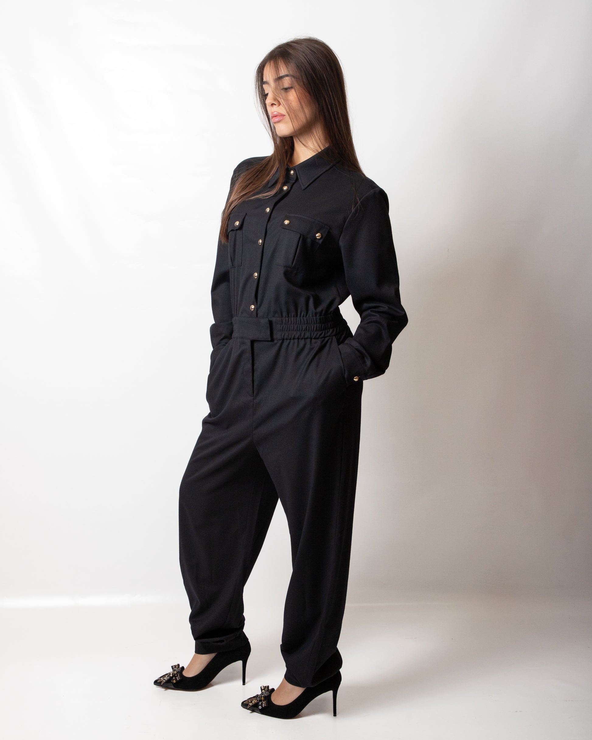 Tuta jumpsuit Nenette in misto lana donna