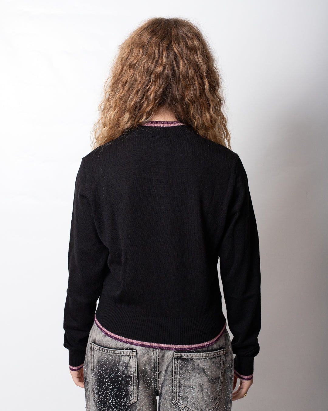 Maglia Versace Jeans Couture "Italics Logo" ricamato donna