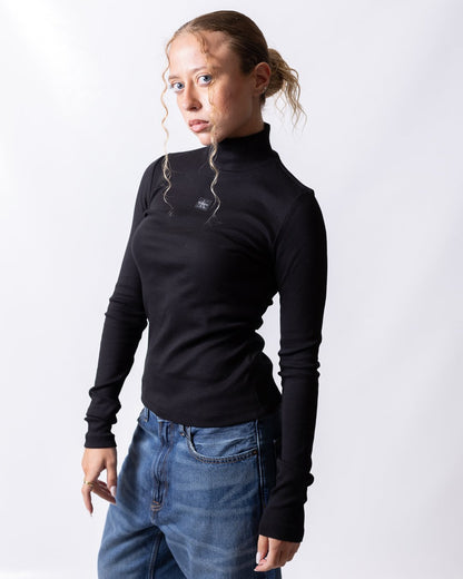 Maglia Calvin Klein lupetto in costina donna