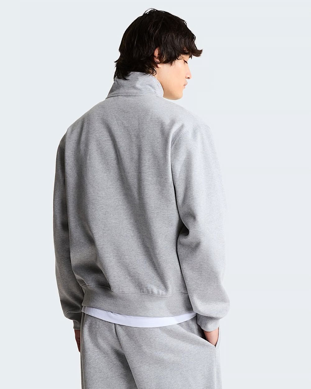 Felpa The North Face mezza zip con logo ricamato uomo
