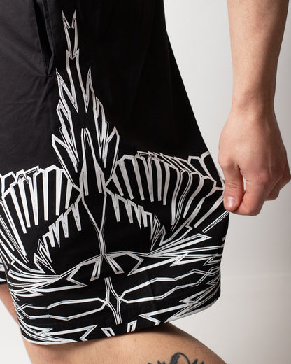 Bermuda Marcelo Burlon in popeline "Icon Wings" uomo