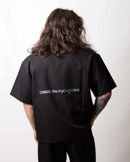 Camicia Comme des Fuckdown fullzip in tessuto cotoniero uomo