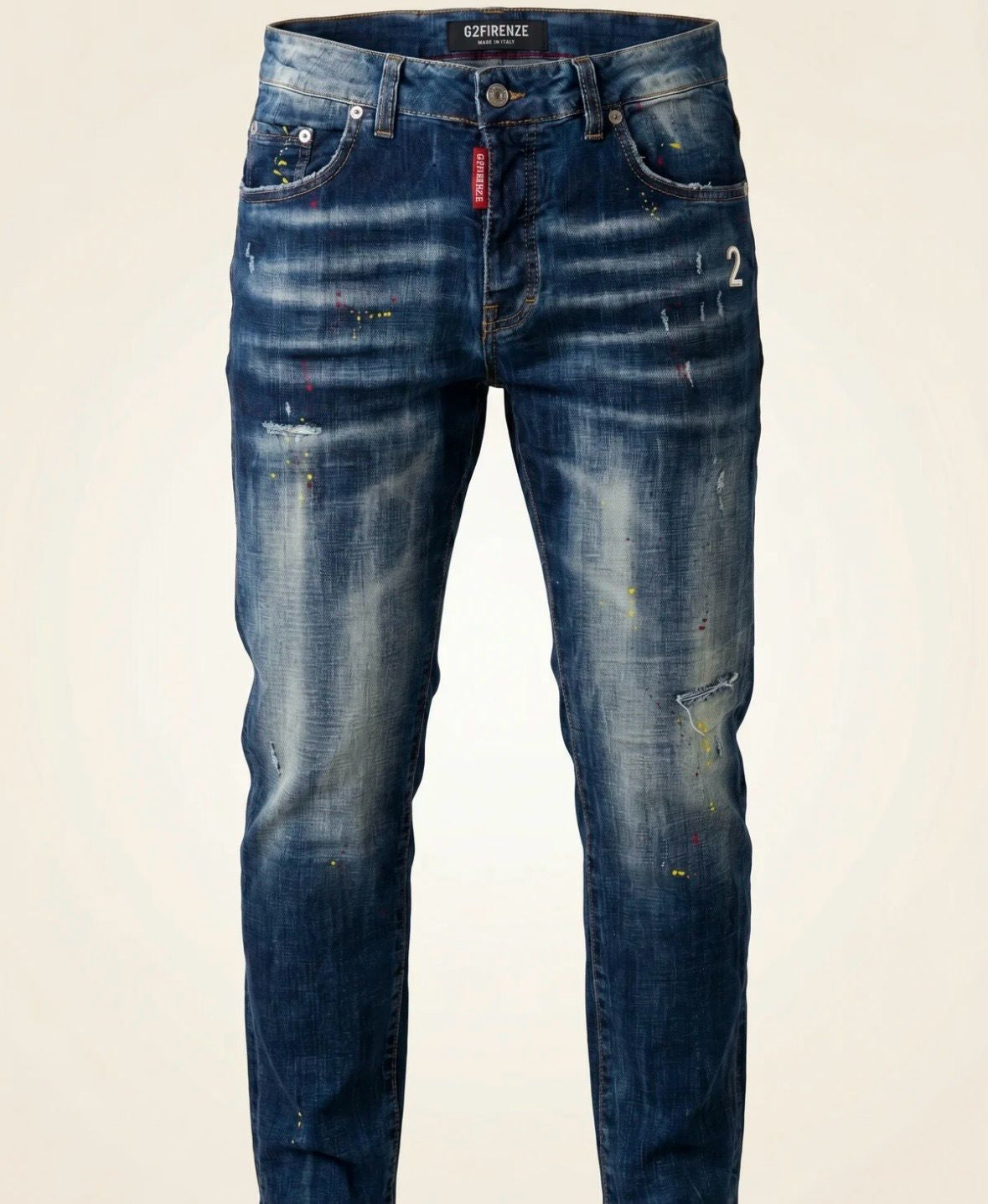 Jeans G2Firenze slim "Splashed" uomo