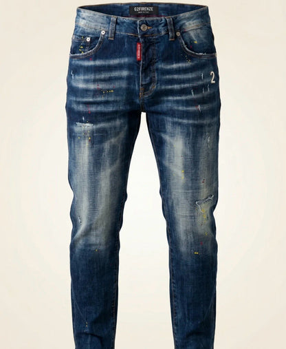 Jeans G2Firenze slim "Splashed" uomo