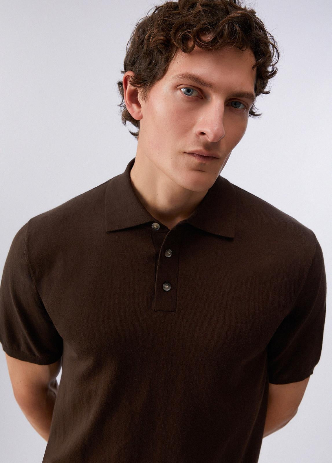 Polo Liu Jo in maglia misto seta uomo