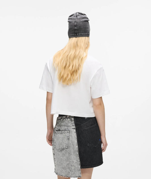 T-Shirt Karl Lagerfeld Jeans cropped con stampa donna