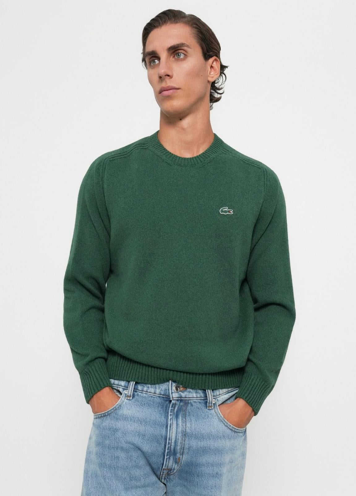 Maglia Lacoste girocollo in misto lana uomo