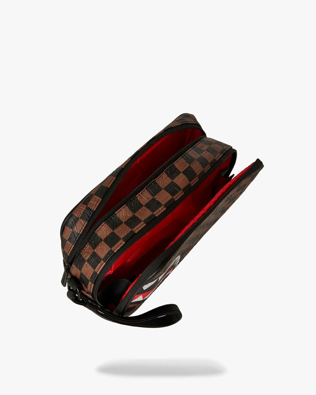 Pochette e beauty Sprayground marrone "CHECK 2 EMBOSS TOILETRY BAG"