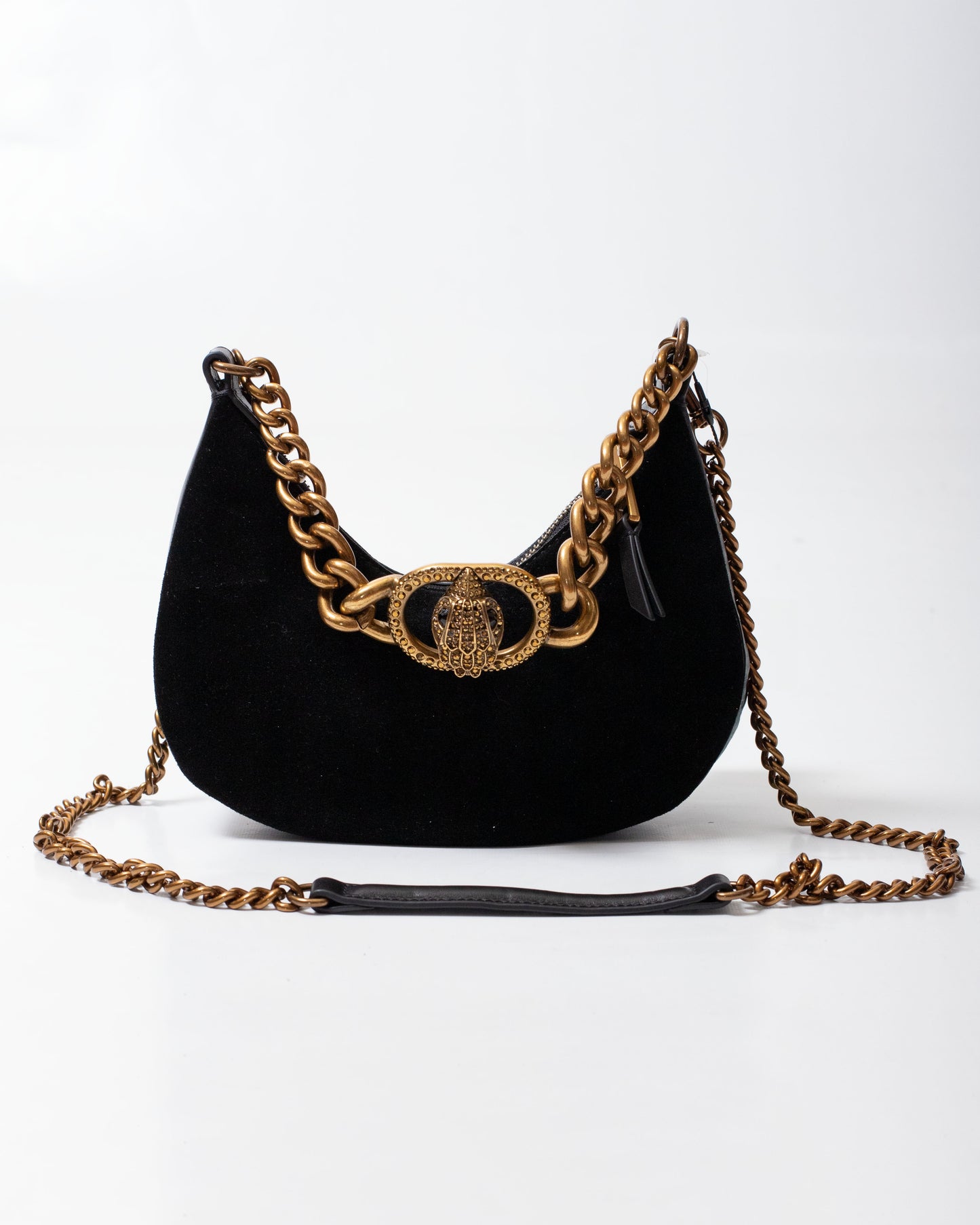 Borsa Kurt Geiger in suede "Chelsea chain" donna
