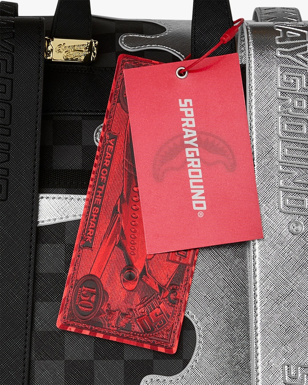 Zaino Sprayground nero SILVER SIDE DRIP BLACK CHECK MONTE CARLO