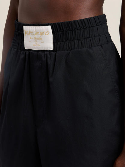 Short Palm Angels in tessuto "Curved Logo" donna
