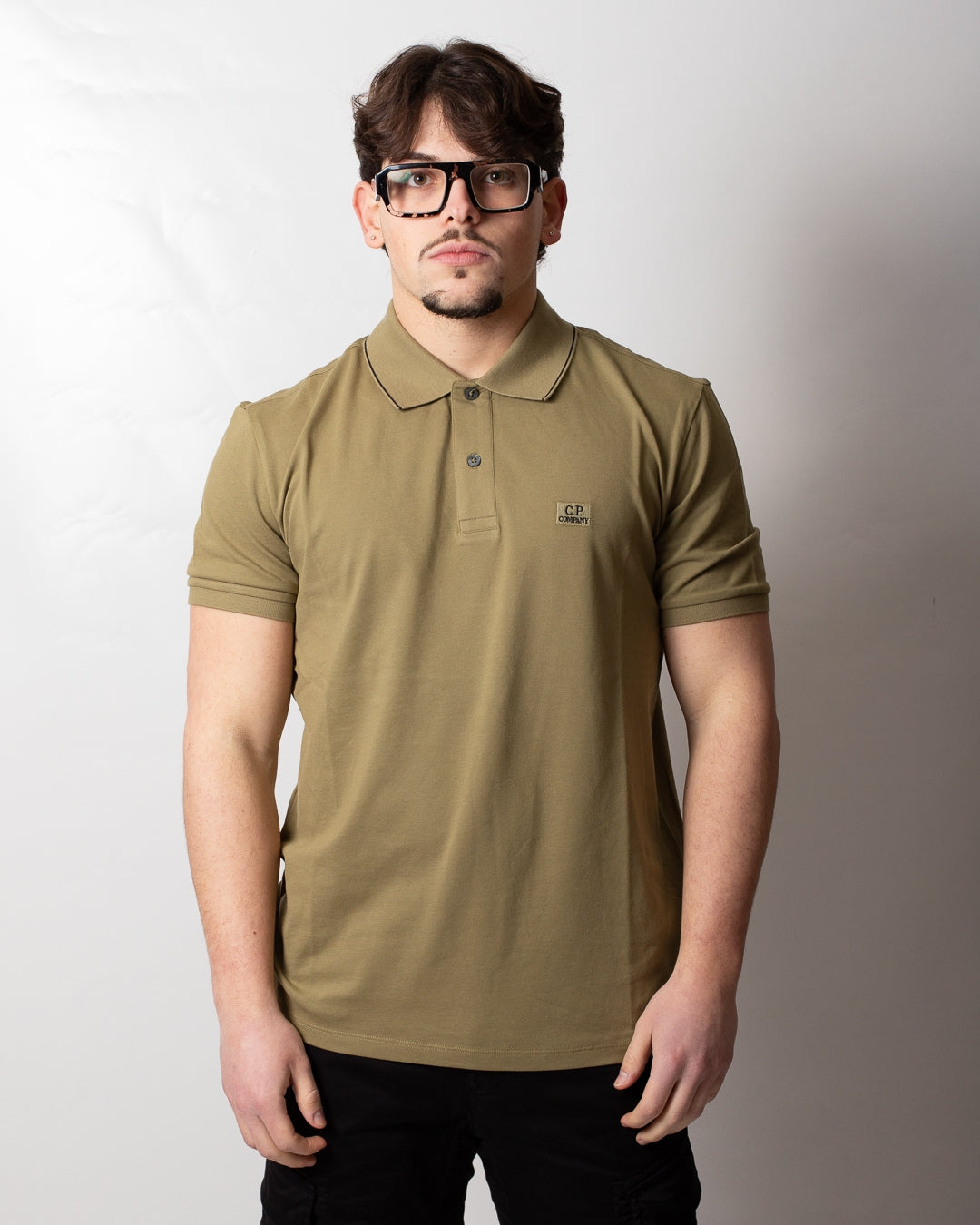 Polo C.P. Company in stretch piquet uomo