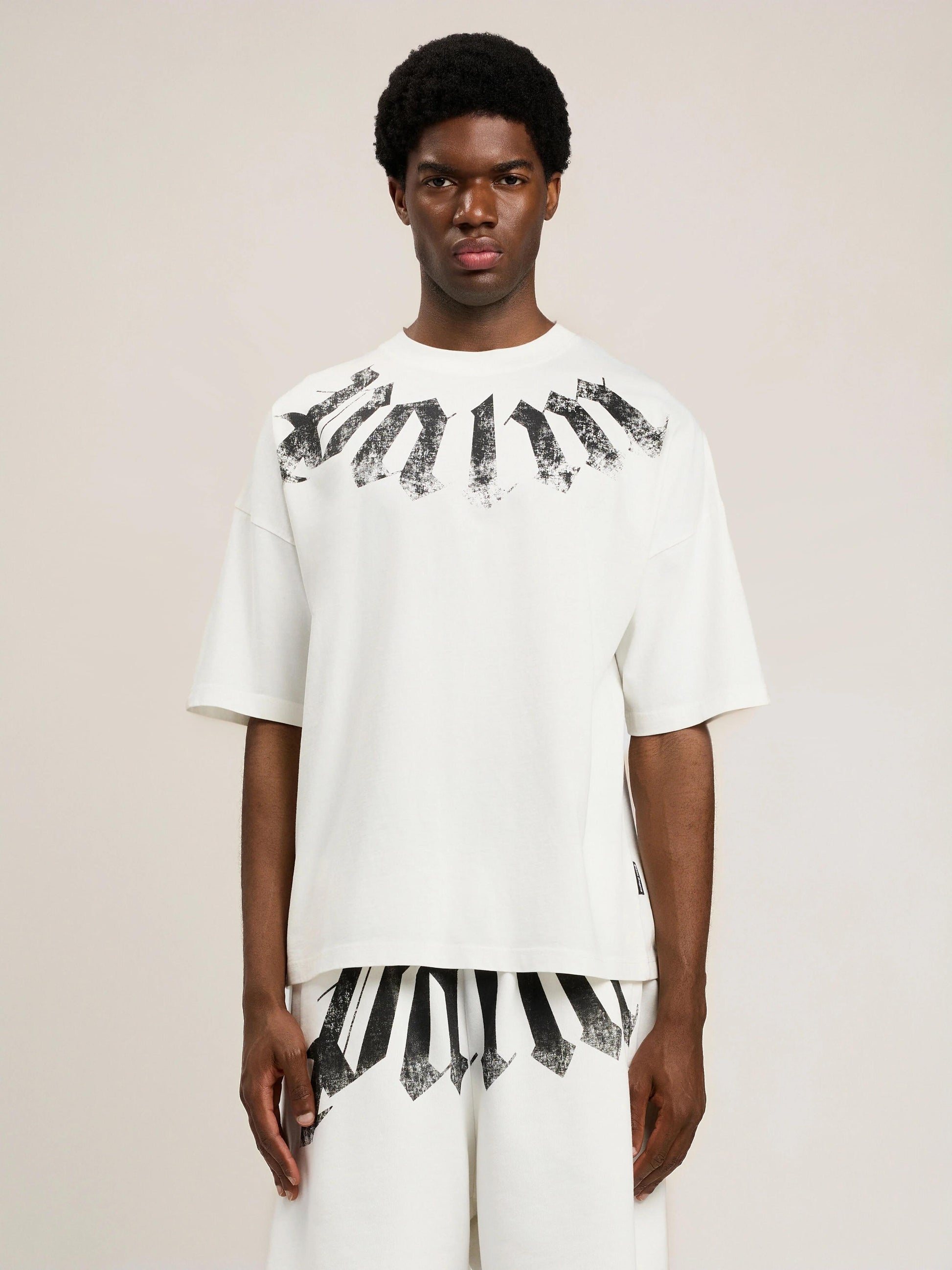 T-Shirt Palm Angels loose fit "Big Neck Logo" uomo