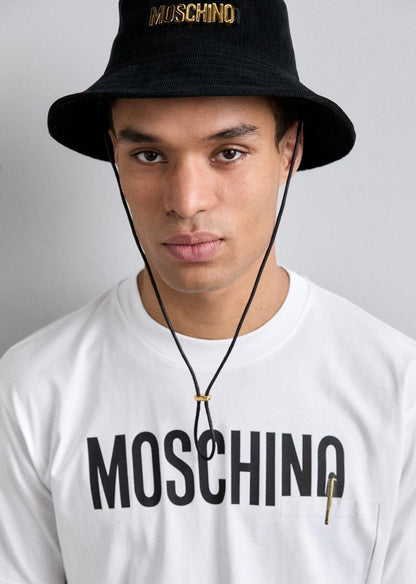 T-Shirt Moschino con maxi logo e taschino stampa uomo