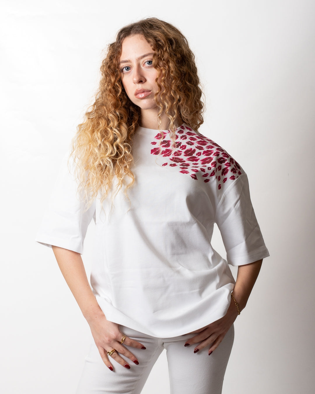 T-Shirt Just Cavalli "Neck Kiss" donna