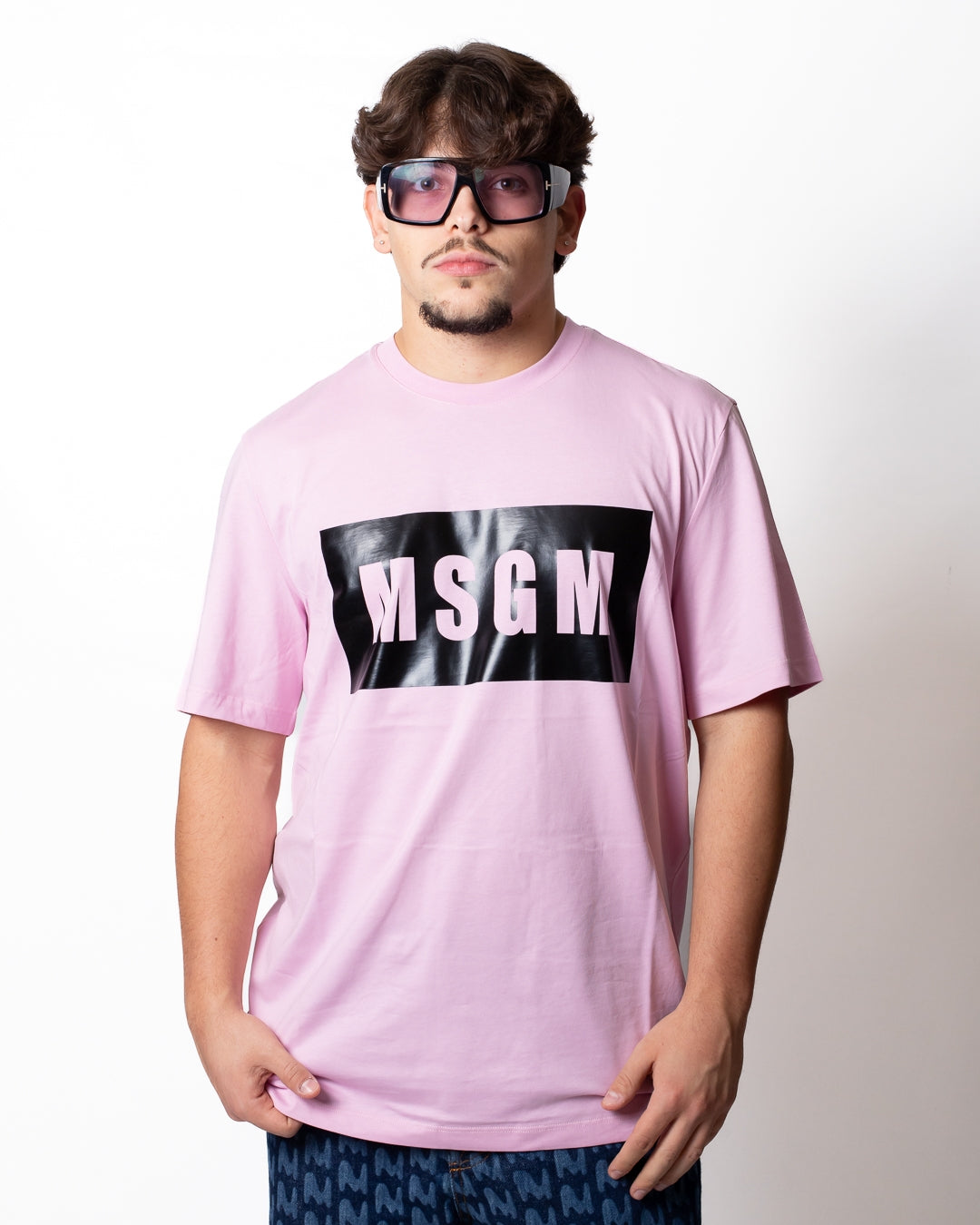 T-Shirt MSGM stampa "Logo Box"