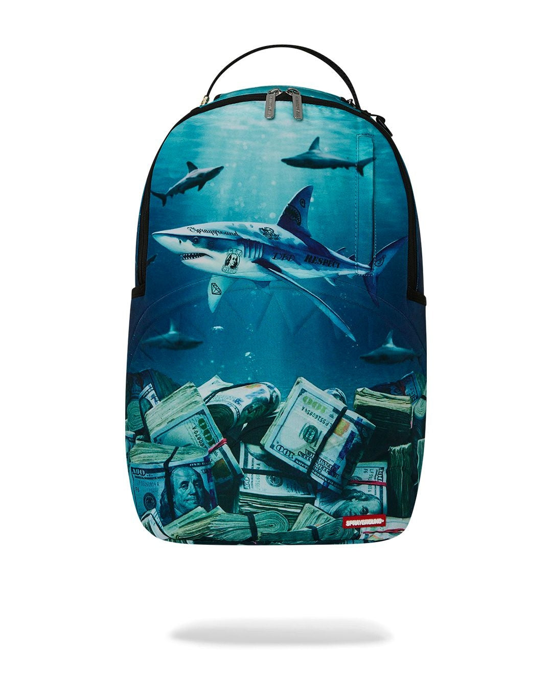 Zaino Sprayground blu SHARK UNDER WATER WITH MONEY BACKPACK 