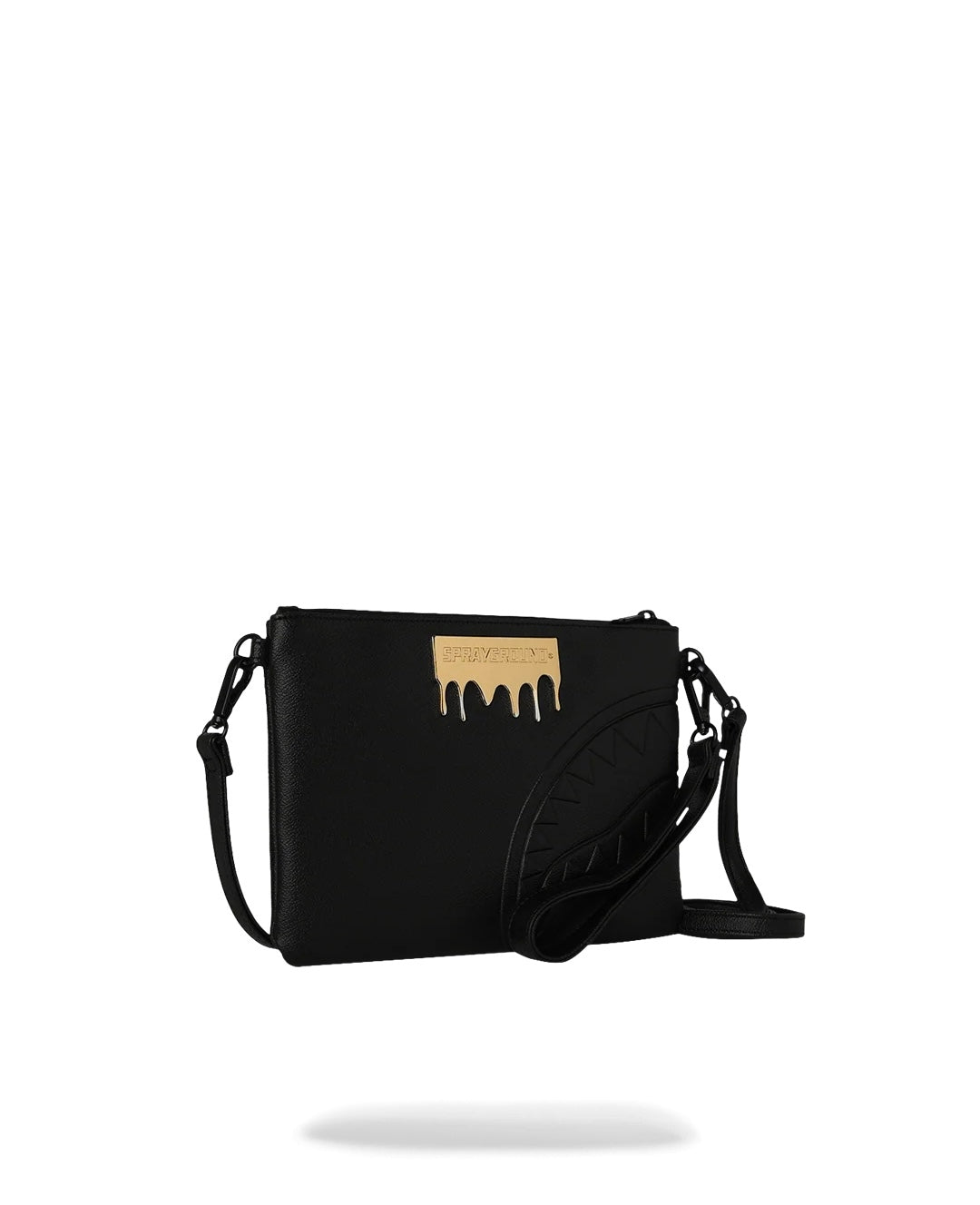 Pochette Sprayground nero Gold Brick Lux Tortuga clutch con tracolla