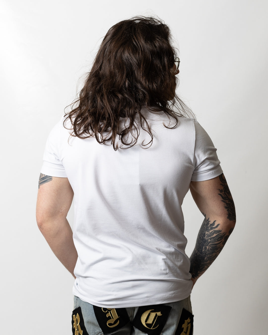 T-Shirt John Richmond con stampa strass uomo