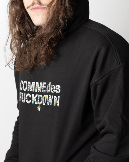 Felpa Comme des Fuckdown con cappuccio e borchie uomo